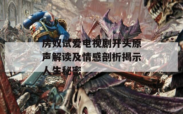 房奴试爱电视剧开头原声解读及情感剖析揭示人生秘密