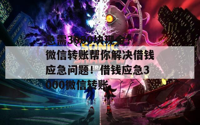 急需3000块现金？微信转账帮你解决借钱应急问题！借钱应急3000微信转账