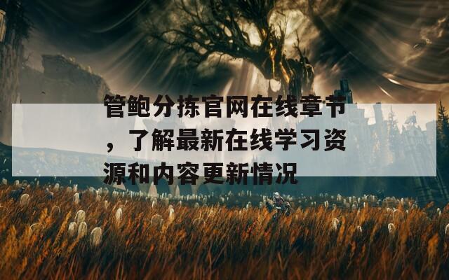 管鲍分拣官网在线章节，了解最新在线学习资源和内容更新情况