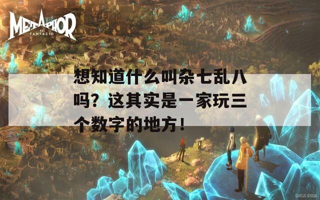 想知道什么叫杂七乱八吗？这其实是一家玩三个数字的地方！
