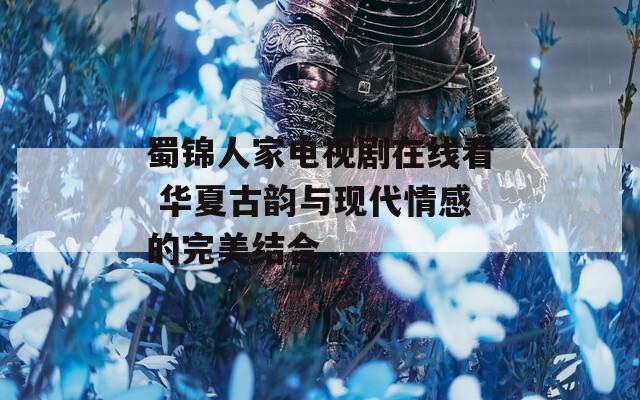 蜀锦人家电视剧在线看 华夏古韵与现代情感的完美结合