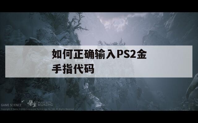 如何正确输入PS2金手指代码